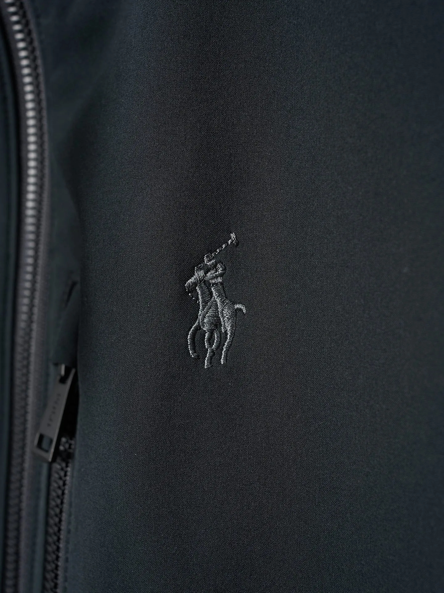 P380 Actual hanging auction】Ralph Lauren/Ralph Lauren technical fabric solid color logo embroidered zipper collar vest cardigan [Ready stock] XS S M L